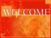 Church Banner of Welcome 11 Orange